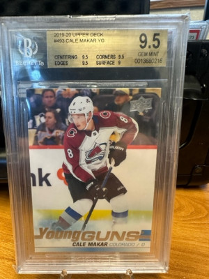 2019-20 Upper Deck Cale Makar Young Guns BGS 9.5 front